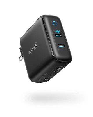 Cargador de Pared Anker 40W USB-C 2 Puertos PIQ3.0 Carga Rápida Entrega de Energía Plegable Foto 1 de 4
