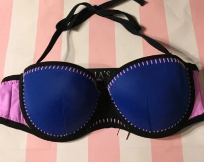 NWT Victorias Secret Swim The Flirt Bandeau Stitched 36C Bikini Swim Top N5626 - Image 1 of 3