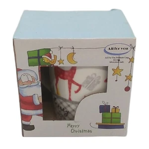 Christmas Mug All For You X977 New Bone China Gift Box 12 oz Reindeer Cup - Picture 1 of 11