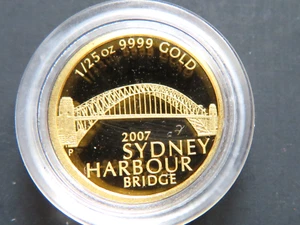 Australia. 2007 1/25th oz Gold ($ 5).  Sydney Harbour Bridge.. Cased PROOF - Picture 1 of 4