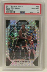 Bam Adebayo RC 2017 Panini Prizm Mosaic Refractor PSA 10 Miami Heat Rookie - Picture 1 of 2