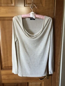 Premise Studio 100% Lyocell Glittery Cowl Neck Sweater, S/M NWT - Picture 1 of 10