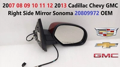 Espejo retrovisor derecho Sonoma 20809972 2007 08 09 10 11 12 2013 Cadillac Chevy GMC Foto 1 de 4