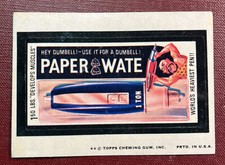 1974 Wacky Packages Sticker Paper Wate 9th Series, (BIGJ’S)