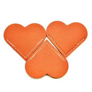 3PCS Leather Heart Corner Bookmarks Cute Bookmarks for Readers & Students - Picture 1 of 7