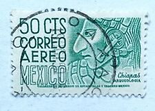 Francobollo Messico *ROCKET AIR, 50 CTS., 1961, verde , obliterato.
