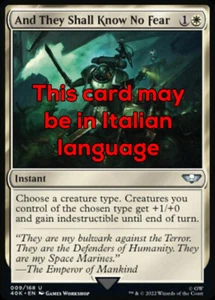 MTG AND THEY SHALL KNOW NO FEAR 9 EXC - ED ESSI NON CONOSCERANNO LA PAURA - 40K - Bild 1 von 1