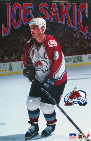 POSTER : NHL HOCKEY : JOE SAKIC - COLORADO AVALANCHE - FREE SHIPPING ! RW12 P Cover
