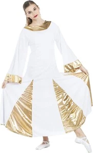 Danzcue Womens Praise Robe Dress XX-Large, White-gold - Picture 1 of 6