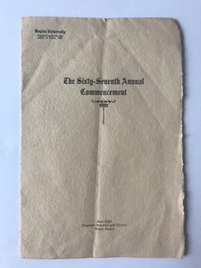 Antique 1912 Baylor University 67th Annual Commencement Program Vintage Waco TX - Picture 1 of 5