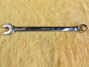 Snap-on Tools USA NEW 7/8" SAE FLANK DRIVE PLUS 12PT Chrome Combo Wrench SOEX28
