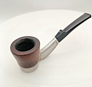 VINTAGE Inglés PLOMADA PACIFICADOR 4 ESTATE PIPE Vástago de Aluminio, Cuenco de Madera c1970 en muy buena condición - Imagen 1 de 9