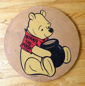 Winnie the Pooh Cork Bulletin Board or Mat 23 1/2" Round Disney Vintage Good - Picture 1 of 4