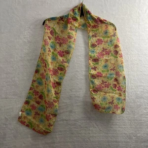 Unbranded Scarf Womans One Size Geometric Yellow Polyester - Picture 1 of 7