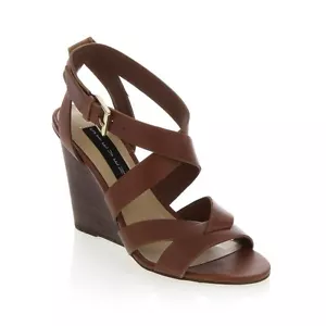 STEVEN by Steve Madden Women's Mariia Leather Wedge Sandal 329676 - Picture 1 of 7