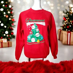 VTG Paramount Studios Ugly Christmas Sweater 1980s TV Shows Sweatshirt M RARE - Picture 1 of 16