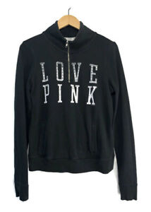 PINK Victoria's Secret Women's Size Small 1/4 ZIP Sweatshirt LOVE PINK