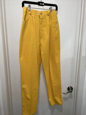 女式复古 Justin Allen 高腰裤,尺寸 11 黄色 — 第 1/4 张图片
