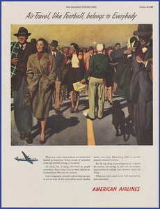 Avión de viaje de aviación American Airlines 1946 efímero anuncio impreso años 40 - Imagen 1 de 1