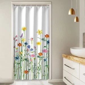 Stall Shower Curtain 36W x72H Inches RV Shower Curtains Floral Shower Curtain... - Picture 1 of 7