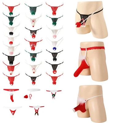 Мужчины взрослых Рождество трусиков нижнее белье Xmas белье бикини купальный костюм боксера бриф - Изображение 1 из 2