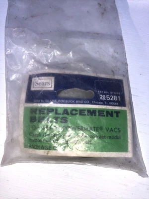 VINTAGE SEARS CORREA DE REPUESTO SEARS POWERMATE ASPIRADORA #205281 (LEER) Foto 1 de 2
