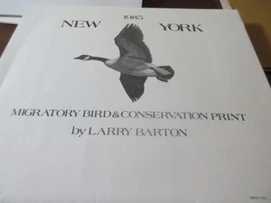 1985 New York State Duck Stamp Print  plus NH Stamp in Original Folder - Picture 1 of 3