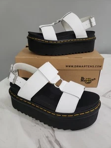 NEW - Dr. Martens FRANCIS LEATHER PLATFORM STRAP SANDALS SIZE 8 Leather - Picture 1 of 7