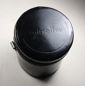 Minolta Semi-hard Leather Case for Rokkor-SI 28mm f2.5 Rare Vintage - Picture 1 of 4