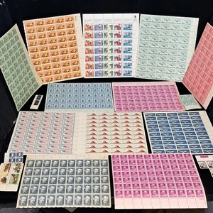 Briefmarken Lot 24 VOLLE BLÄTTER Nachlass Verkauf Fund ungesucht Vintage US Briefmarken #14 - Bild 1 von 24