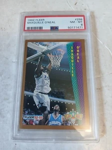 1992 Fleer Shaquille O'neal #298 PSA 8 Shaq Orlando Magic Basketball NBA - Picture 1 of 2