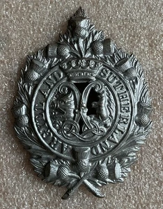Scottish Piper Hat Badge Argyll And Sutherland Silver Tone Face Only No Pin - Picture 1 of 2