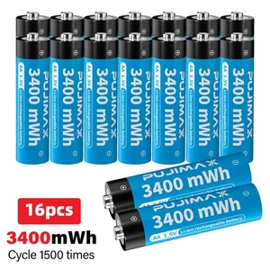 Batterie al litio ricaricabili 1,5V AA AAA con luce caricabatterie AA/AAA NUOVE - Foto 1 di 53