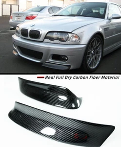 Carbon Fiber Sport CSL Style Front Bumper Lip Splitter For 01-06 BMW E46 M3 - Picture 1 of 3