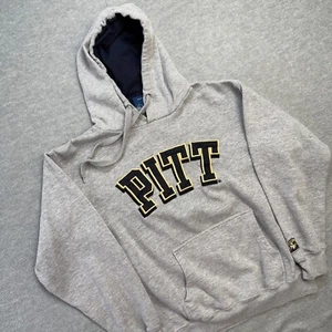 PITT Panthers Hoodie Adult Small Gray Sweatshirt Stitched Pittsburgh University - Picture 1 of 10