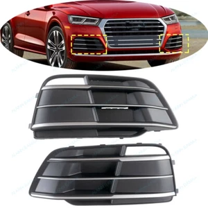 Front Bumper Bezel Cover Grille t Fit For Audi Q5 S-Line Sline 2018-2020,L&R - Picture 1 of 11