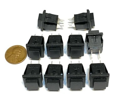 Interruptor pulsador 10 piezas NC cuadrado negro DS-430 momentáneo cerrado abierto N/C E3 Foto 1 de 4