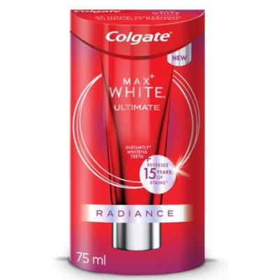 Colgate Max White Ultimate Radiance Toothpaste 75 ml | Instant Enamel Safe White - Image 1 of 4