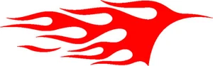 Large Red Flames x2 vinyl graphics car side stickers decals, fun racing - Imagen 1 de 2