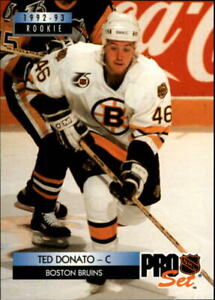1992-93 Pro Set Boston Bruins Hockey Card #221 Ted Donato