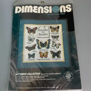 Dimensions Cross Stitch Kit 3540 Butterflies are Beautiful New Vintage 1983 NOS - Bild 1 von 4