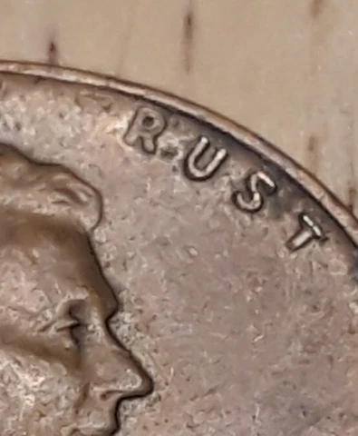 1958 D Lincoln Wheat Cent In God We Rust Error +lamination Error Cover