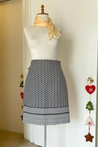 J. Crew Geometric Skirt in Black and White US2 - Picture 1 of 5