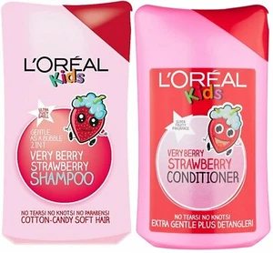 Loreal Kids 250ml Extra Gentle Very Berry Strawberry Shampoo & Conditioner - Picture 1 of 3