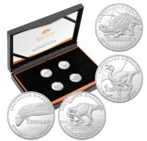 2022 $1 Australian Dinosaurs Silver Proof Four Coins Collection - Picture 1 of 7
