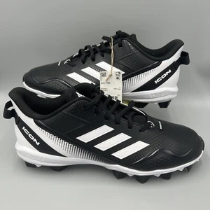 Adidas Icon 7 MD Bounce Black/White Low Baseball Cleats. Men's Sz 10.5, S23915 - Picture 1 of 8