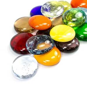 200g Glasnuggets Muggelsteine 30-35 mm in versch. Farben + Farbenmix 