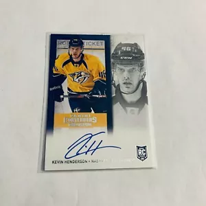F80439 2013-14 Panini Contenders #166 Kevin Henderson AUTO PREDATORS RC - Picture 1 of 1