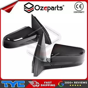 Set / Pair LH+RH Electric Door Mirror Black For Holden Commodore VY VZ 2002~2008 - Picture 1 of 6