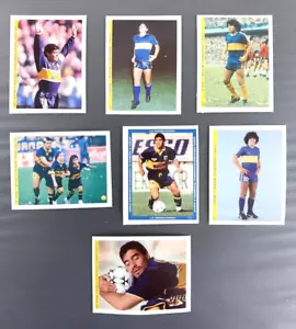 2001 Promo Figus Argentina Diego Maradona Boca Juniors Raro Set di Adesivi (7x) - Foto 1 di 9